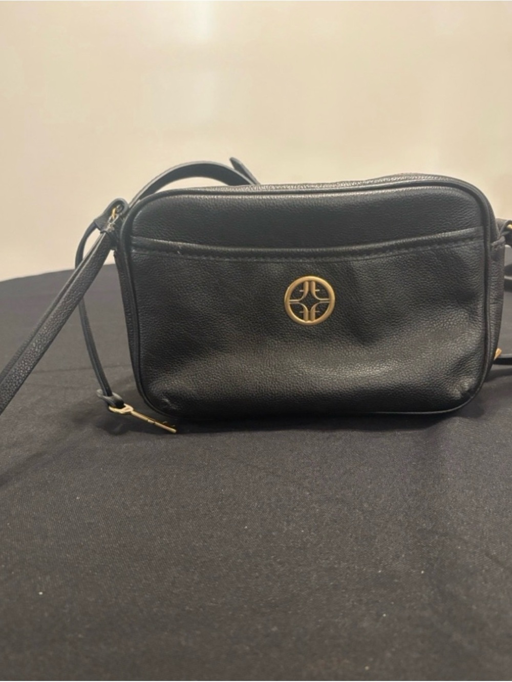 Fossil Black Leather Crossbody Bag